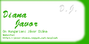 diana javor business card