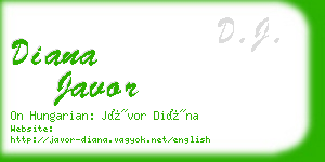 diana javor business card